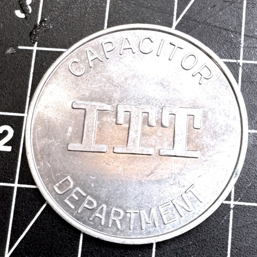 RARE Vintage 1964 IEEE ITT Capacitor Department Barbizon Plaza Hotel Token Coin